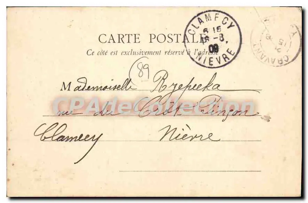 L'Isle-sur-Serein — Ansicht der Fluss — B. F., Paris - Rückseite