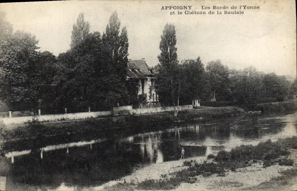 Appoigny — Die Ufer der Yonne und das Schloss de la Saulaie — Verlag: Baxtir - Vorderseite