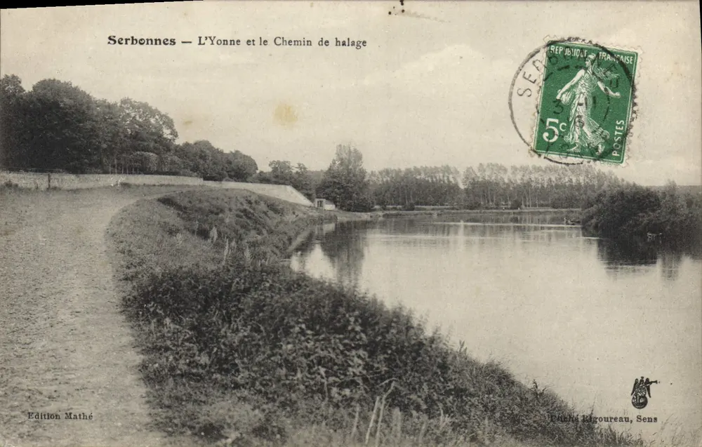Serbonnes — L'Yonne e o Caminho de Tração — Edição Mathé - Frente