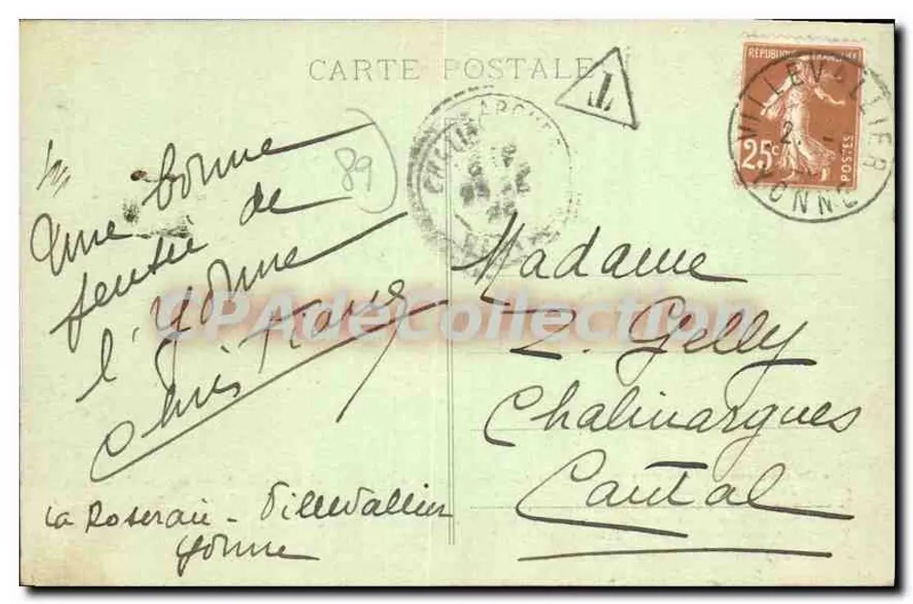 Villecien - Schloss du Fey — Guide Pittoresque im Département Yonne, von Gustave Coiteau und Victor Petit, 1853 - Rückseite