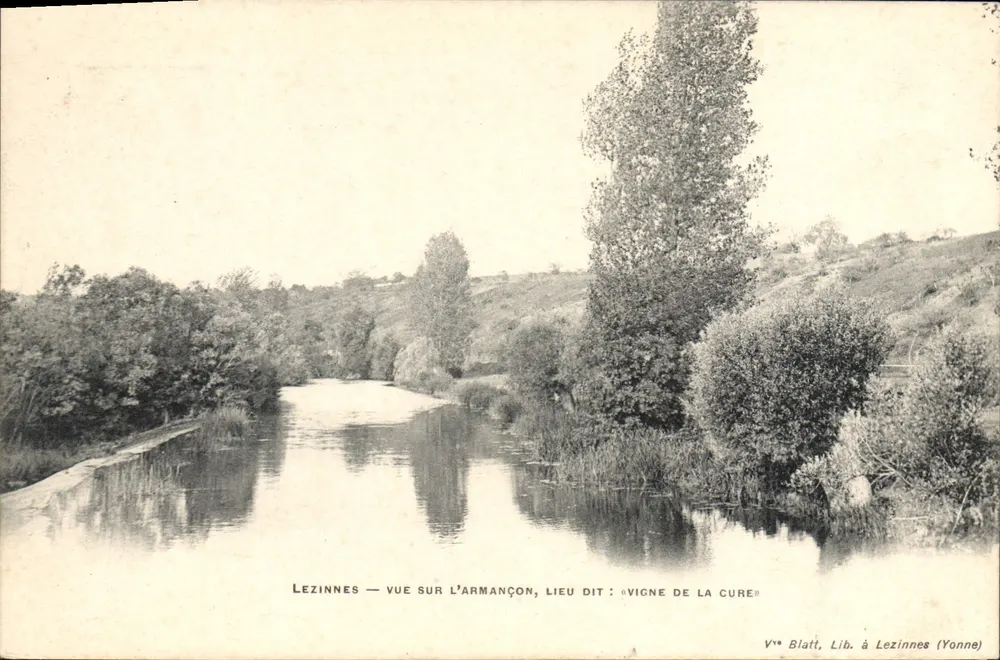 Lezinnes — Ansicht des Armançons, bekannt als: « Vigne de la Cure » — Blatt, Lib. in Lezinnes (Yonne) - Vorderseite