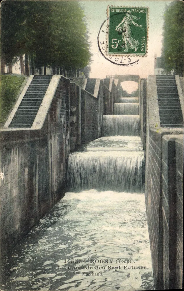 Die Sieben Schleusen-Kaskade — Rogny (Yonne) — L. Marchand - Vorderseite