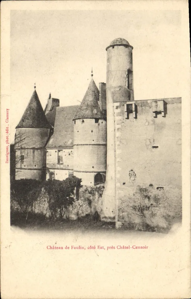 Castello di Faulin, lato Est, vicino a Châtel-Censoir — Desvignes, fot.-edit., Clamecy - Recto