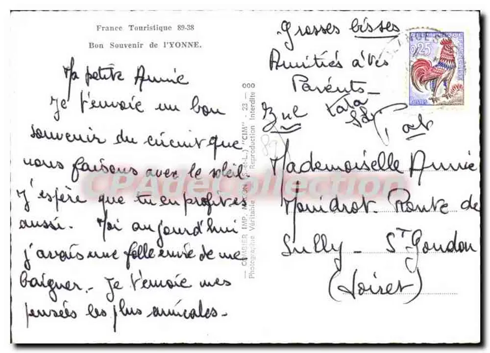 AUXERRE, AVALLON, TONNERRE, JOIGNY, SENS — Die Sinne der Yonne — France Touristique 89.38 - Rückseite