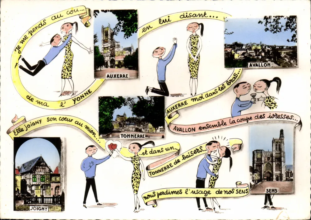 Yonne — Die Städte der Yonne in der Poesie — France Touristique 89-38 - Vorderseite
