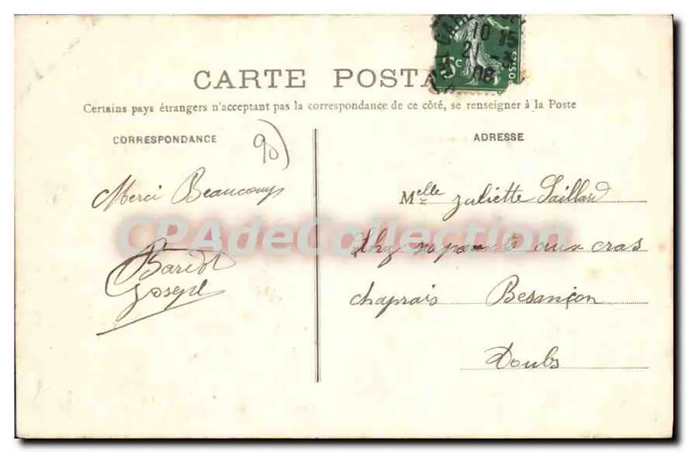 Belfort — Ein Gruß zum Löwen — Verlag P.P.B. - Rückseite