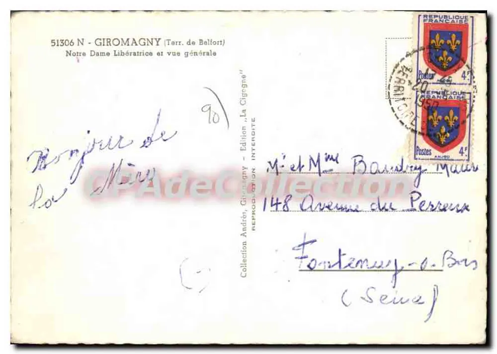 Notre Dame Libératrice — Allgemeiner Blick — Édition Andrès, Giromagny - Rückseite