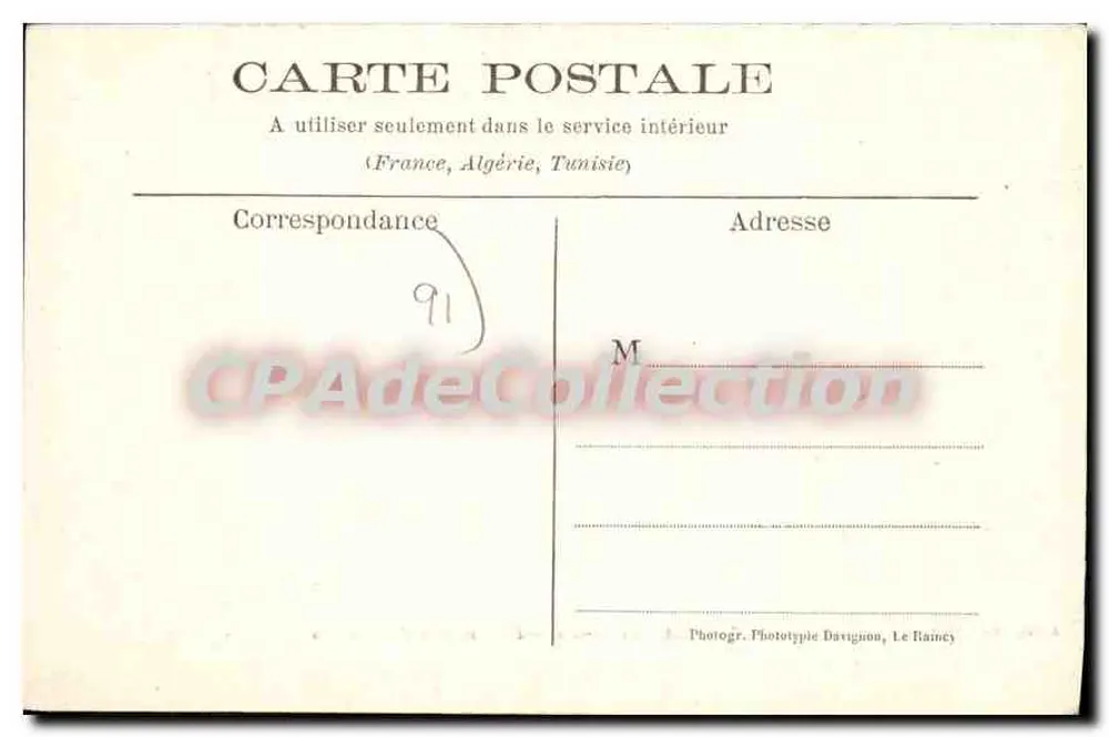 Courances (S.-et-O.) — As Planícies do Castelo — A. Félix, editor, Mully - Verso