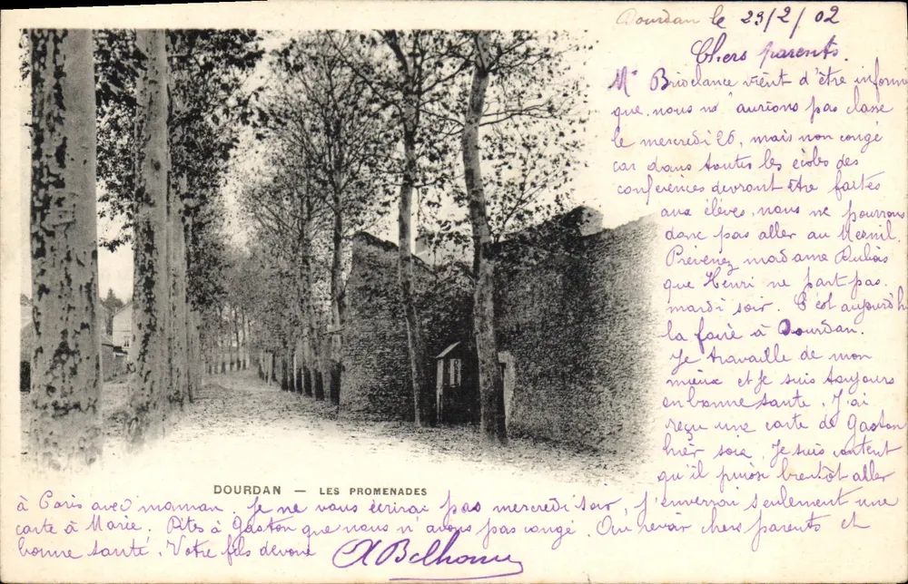 Dourdan — As Promenades — Fotógrafo A. Breguet, Dourdan - Frente