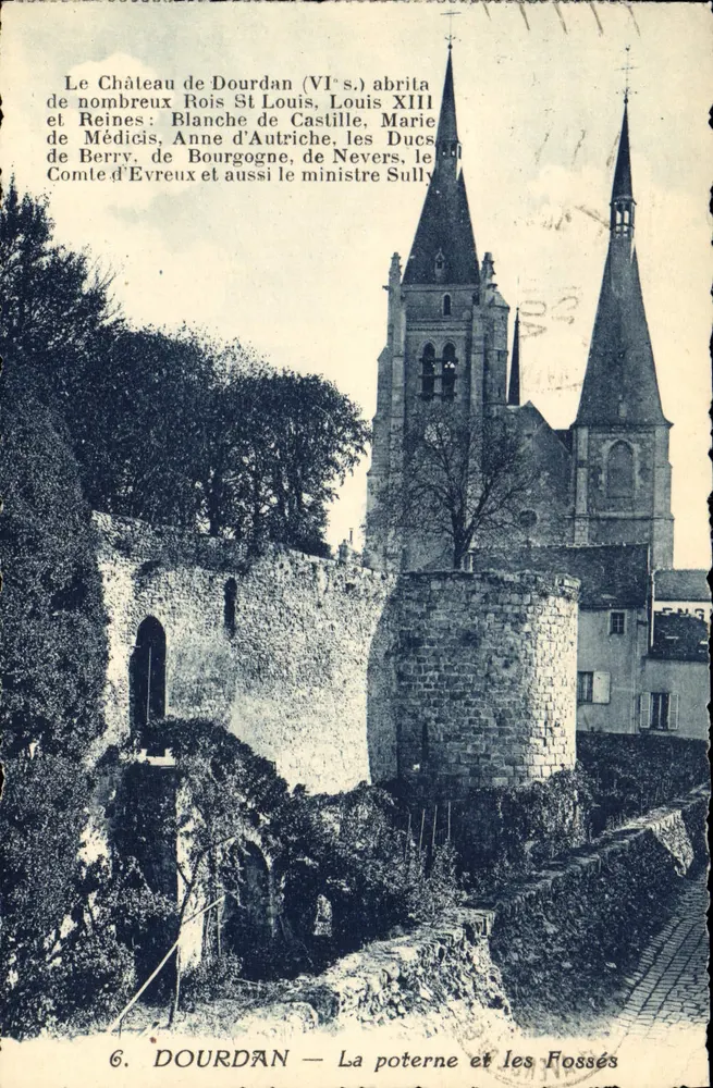 Dourdan — La porta e i fossati — Editore Art. R. Pothier, Dourdan, n°6 - Recto