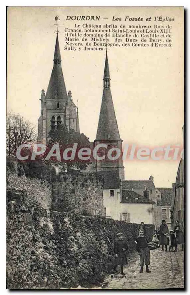 Dourdan — Die Gräben und die Kirche — Hébert, n°6 - Vorderseite