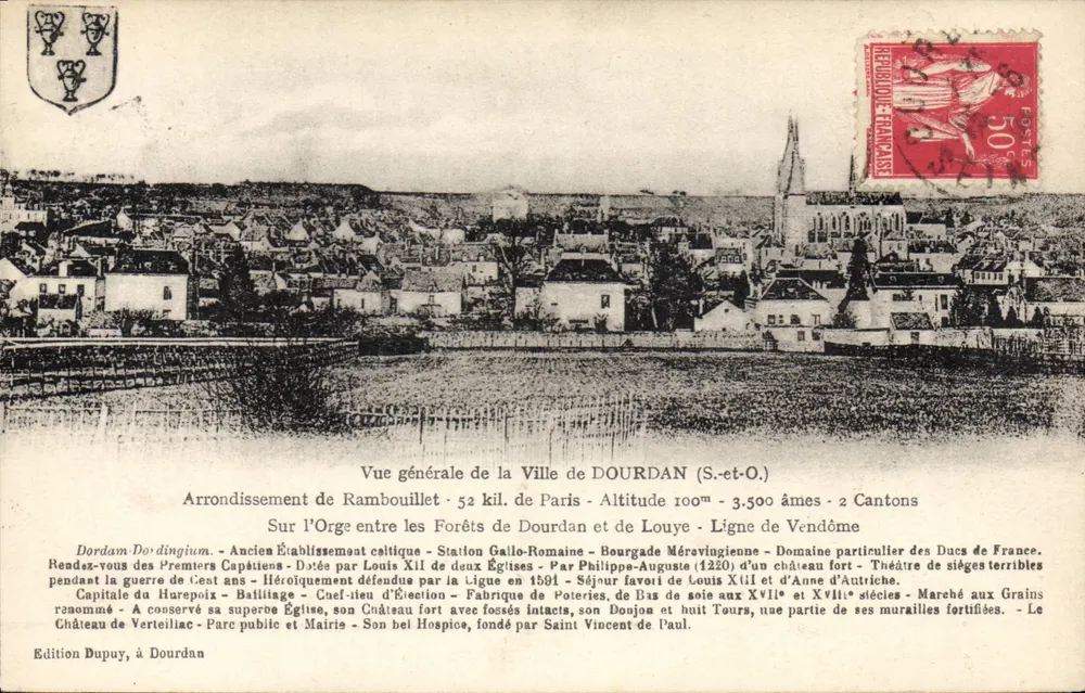 Dourdan (S.-et-O.) — Algemene uitzicht van de stad — Uitgave Dupuy - Voorkant