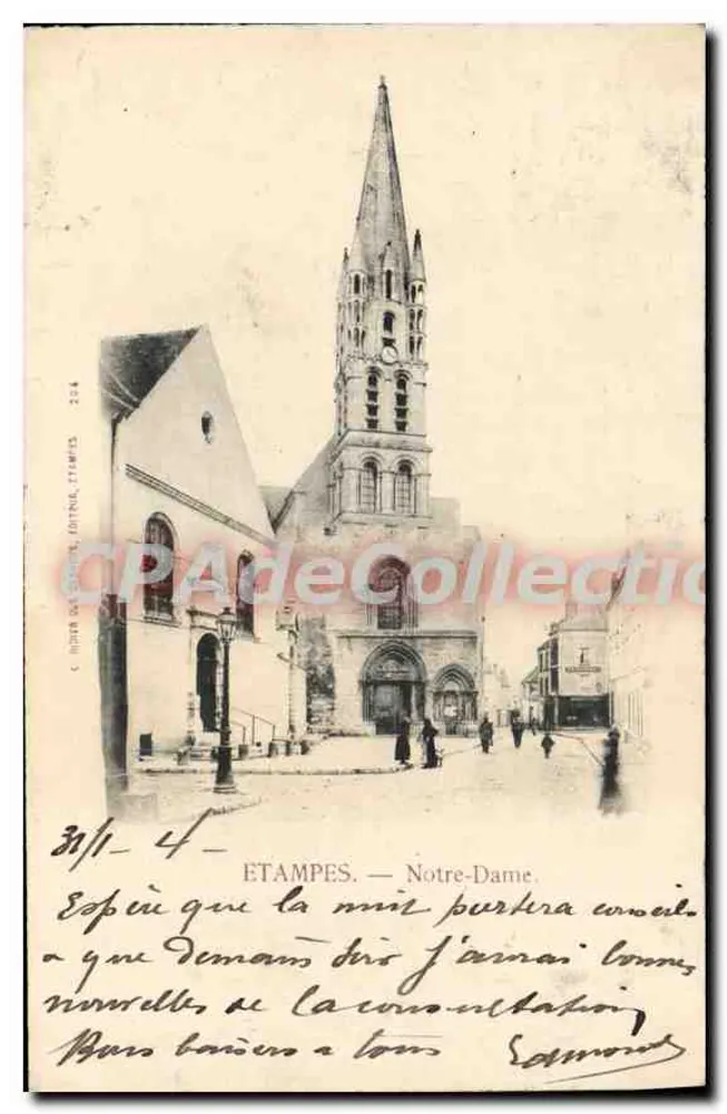 Etampes — Notre-Dame — C. Hébert, Editor, n° 204 - Frente