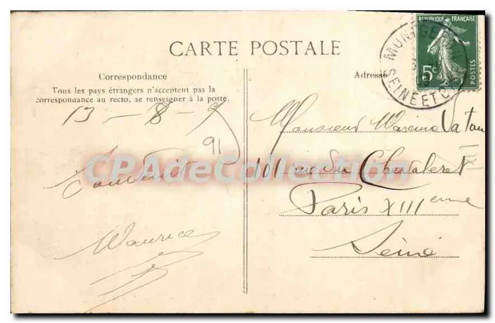 Montgeron — Paisagem no parque do Castelo — Editor ELD, n°41 - Verso