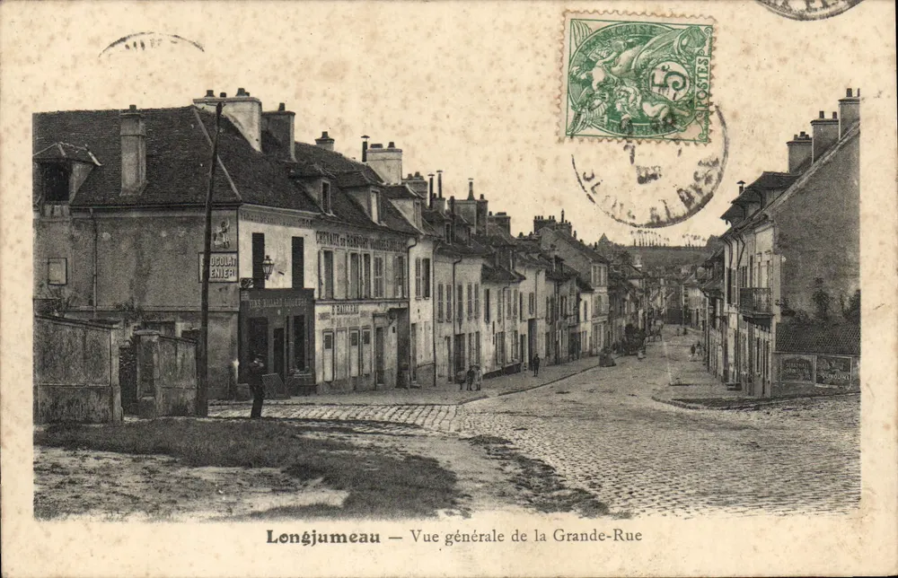 Longjumeau — Allgemeiner Blick auf die Grande-Rue — Verlag unbekannt, Seriennummer nicht sichtbar - Vorderseite