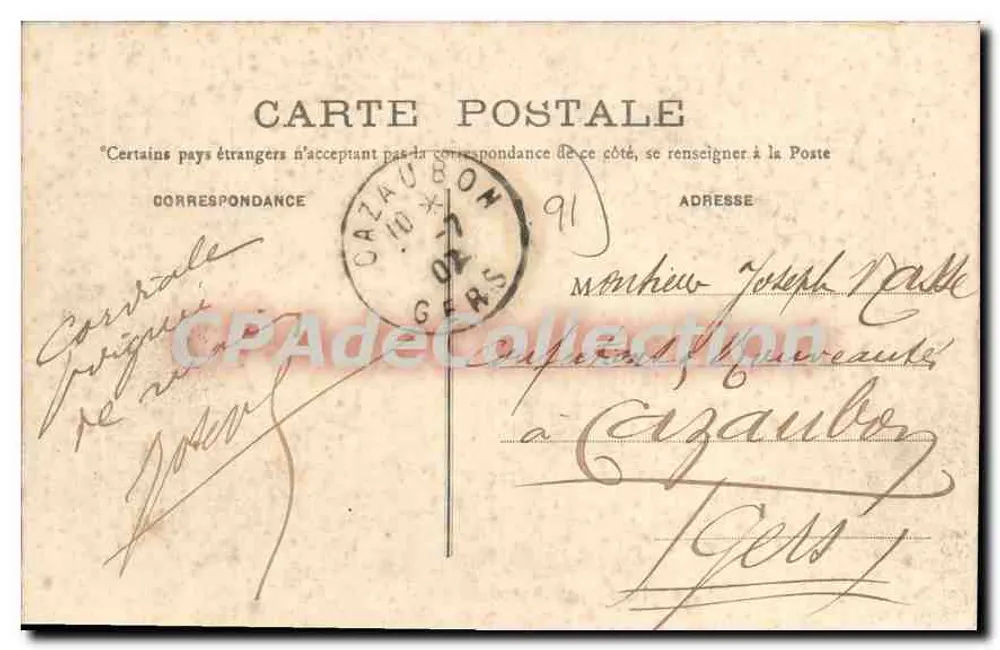 Longjumeau — Allgemeiner Blick auf die Grande-Rue — Verlag unbekannt, Seriennummer nicht sichtbar - Rückseite