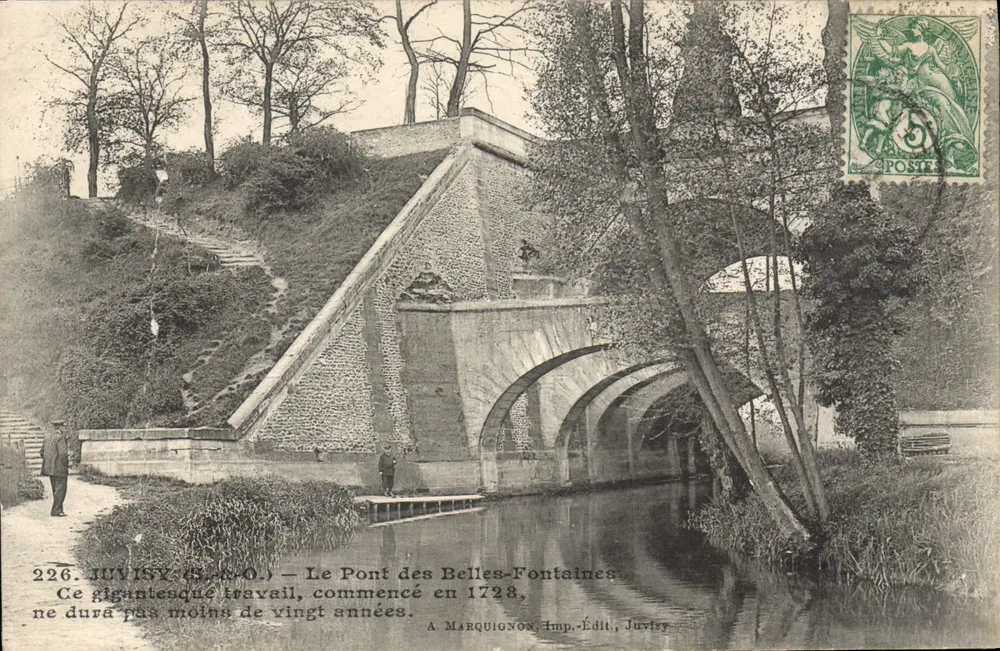 Juvissy (S.-a.-O.) — Der Brücke der Schönen Quellen — A. Marquignon, Druck. Verlag, Juvissy - Vorderseite