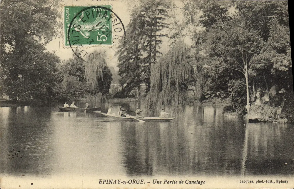 Epinay-sur-Orge — Una Partida de Canotaje — Jacques, fot.-édit., Epinay - Anverso