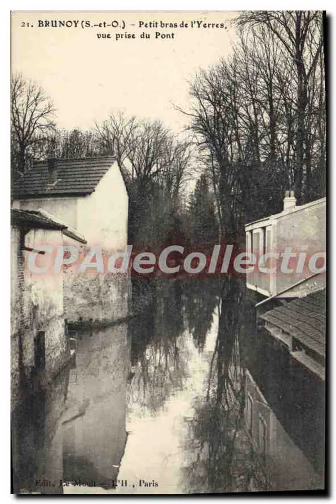 Brunoy (S.-et-O) — Kleiner Zweig der Yerres, Aufnahme vom Brücke — Édit. Le Mout, Paris - Vorderseite