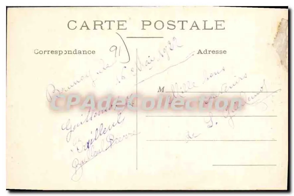 Brunoy (S.-et-O) — Kleiner Zweig der Yerres, Aufnahme vom Brücke — Édit. Le Mout, Paris - Rückseite