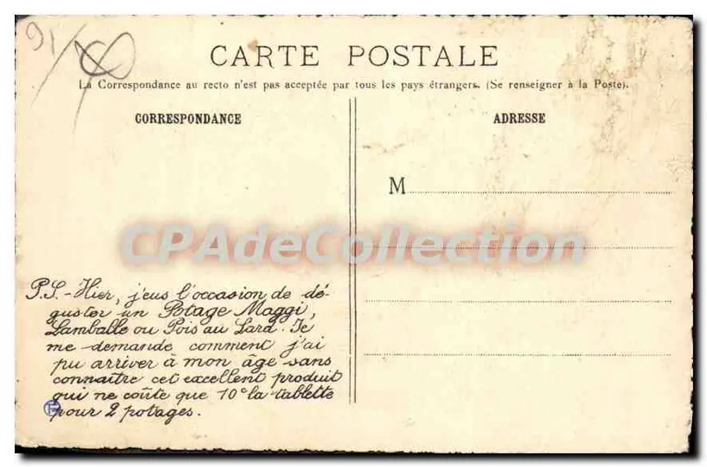 Das Grab des Kapitans Cook im Park des Schlosses Méreville — Verlag: Forier & Maricotta, Paris, n° 91 S.-et-0 - Rückseite