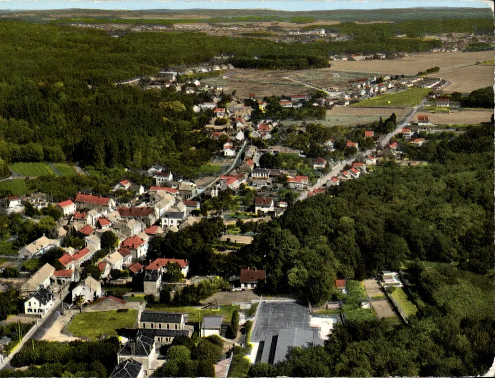 Janville (Essonne) — Vista geral aérea — CPAPHIL - Frente