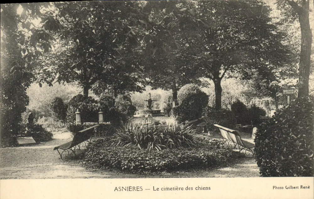 Asnières — El cementerio de perros — Foto Gilbert René - Anverso