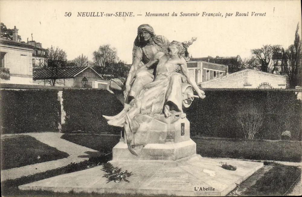 Neuilly-sur-Seine — Monument du Souvenir Français, par Raoul Vernet - Recto