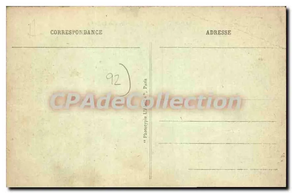 Saint-Cloud - A Caserna e a Seine — Fototipia D'Adelie, Paris, n° 50 - Verso