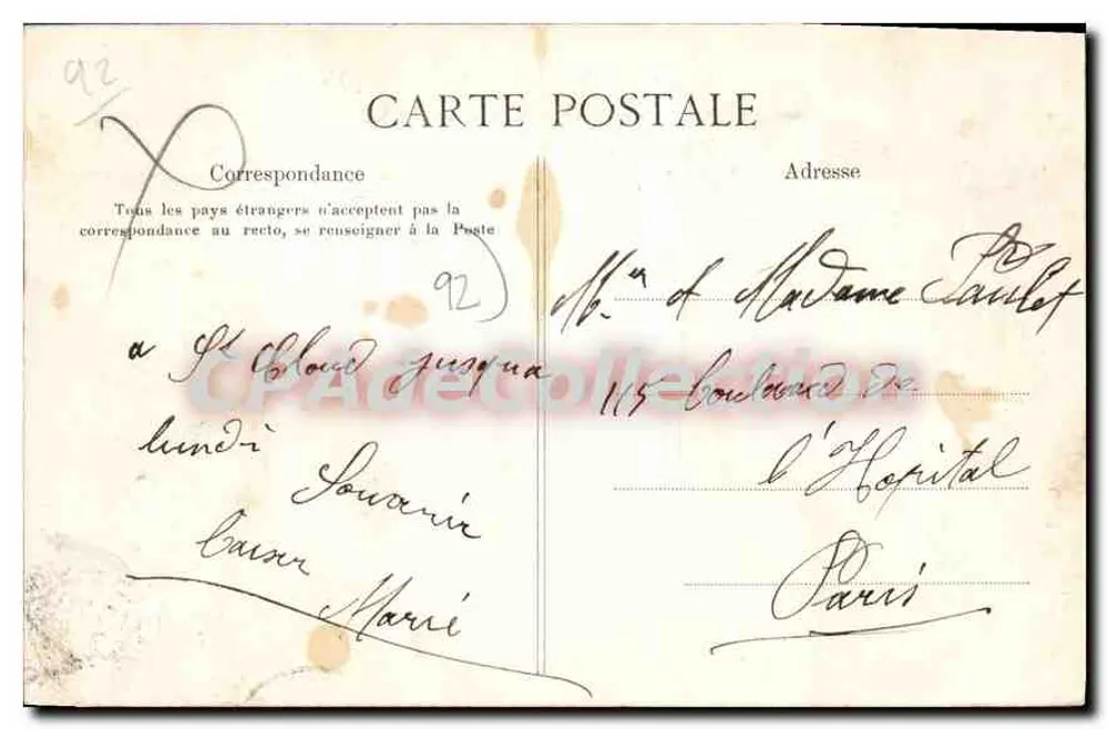 Saint-Cloud — Vista geral — E.L.D. Depose - Verso