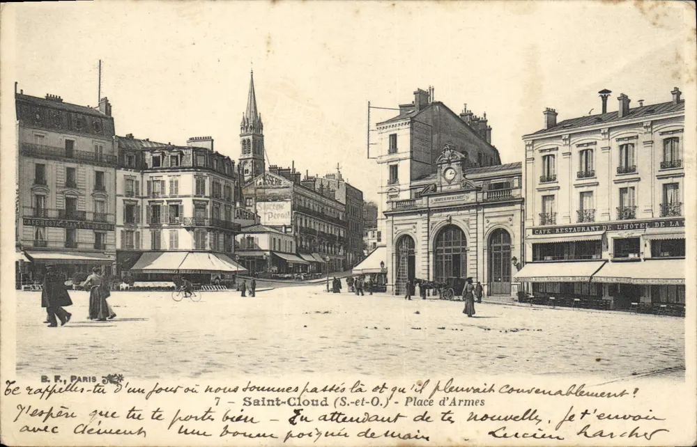 Saint-Cloud (S.-et-O.) - Praça das Armas — B.F. Paris, n°7 - Frente