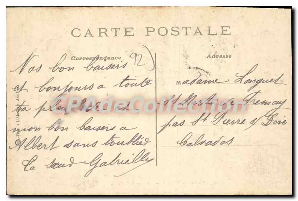 Wald von Meudon - See von Villebon — L'Abeille Asutères, n°14 - Rückseite