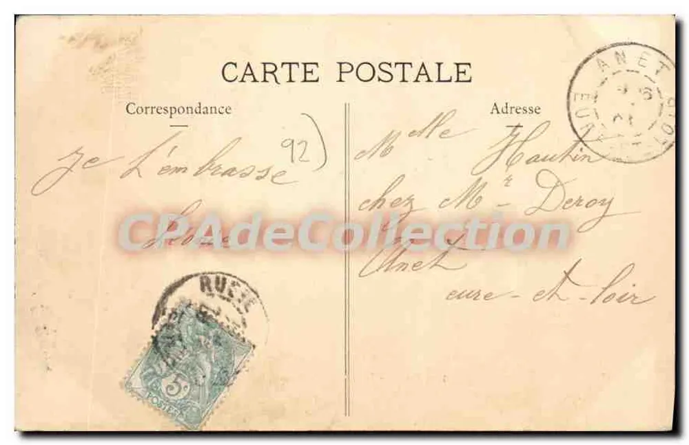 Rueil - Ansicht des Rathausgartens — G. Baudinière, Verlag - Capelle, Foto Rueil - Rückseite