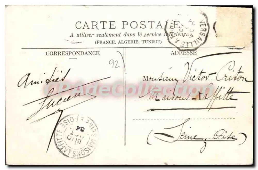 Ville d'Avray - Gambetta-Haus - Trauerzimmer — DÉPÔT SIMI-BROMORE A. DREGER FILHÉRÉ - Rückseite