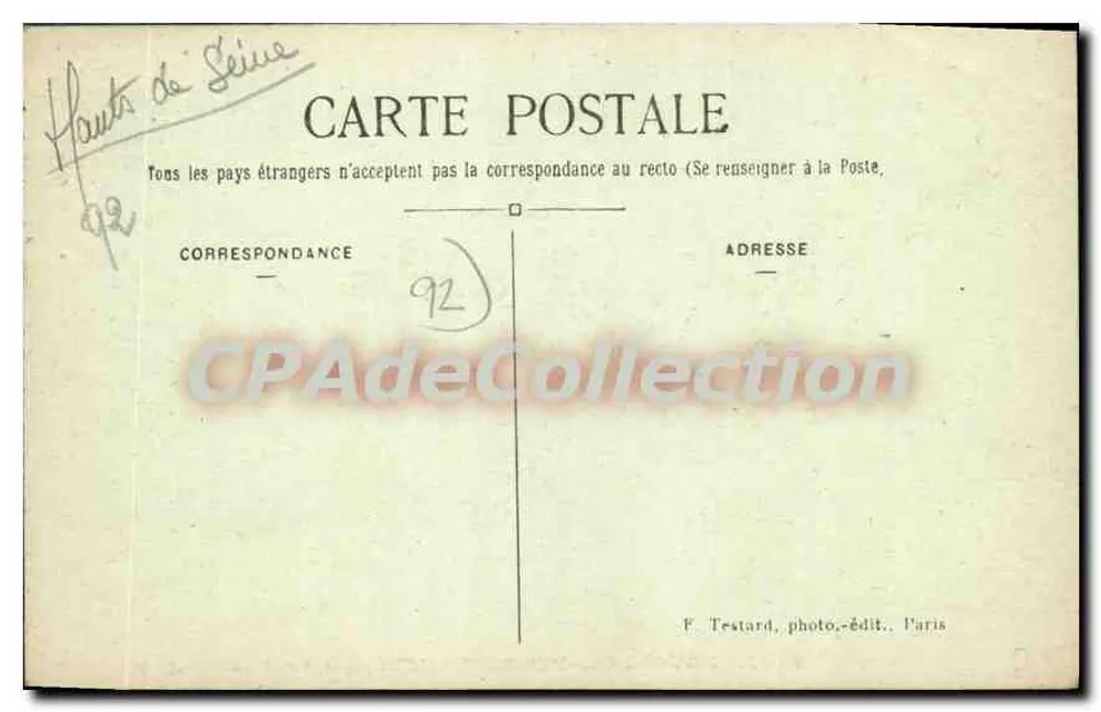 Levallois-Perret — Das Englische Krankenhaus — E.M. n°3237 - Rückseite