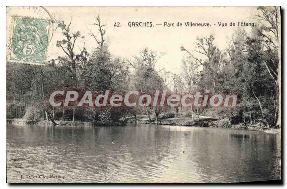 Garches — Parc de Villeneuve - Ansicht des Sees — J. D. et Cie, Paris, n°42 - Vorderseite