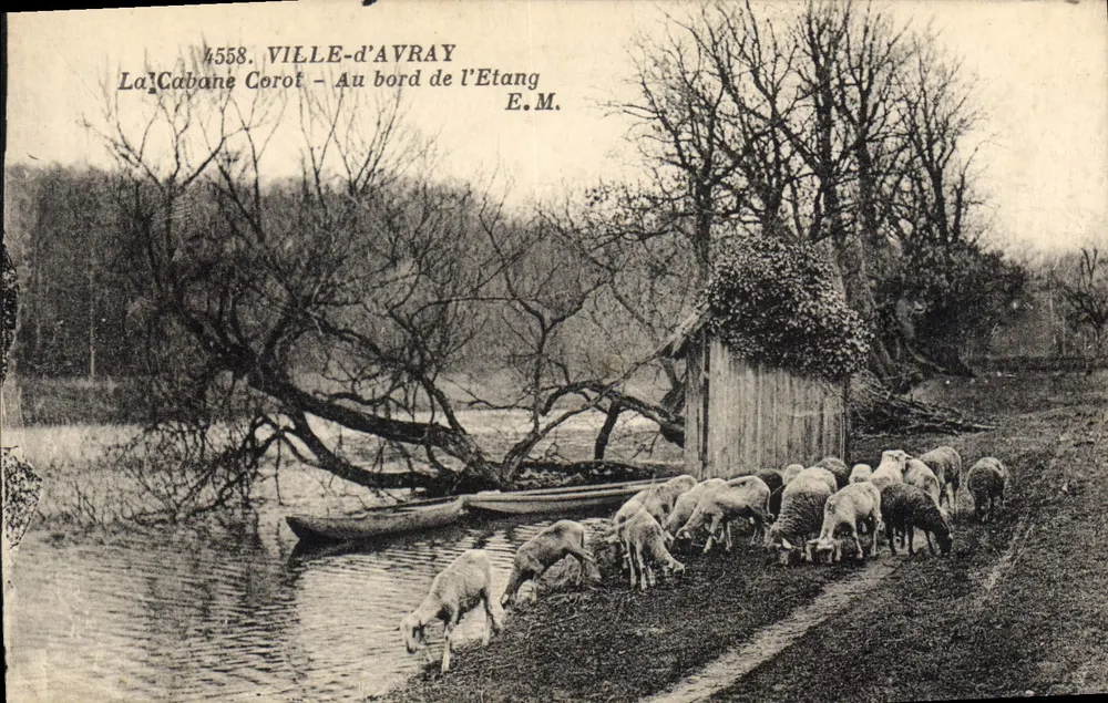 Ville-d'Avray — Die Corot-Hütte — Am Rand des Sees — E.M. — n° 4558 - Vorderseite