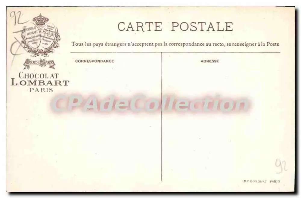 Issy-les-Moulineaux — Inundações — Chocolat Lombart, Paris - Verso