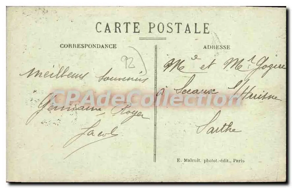 Suresnes — O Barragem — E. M. - Verso