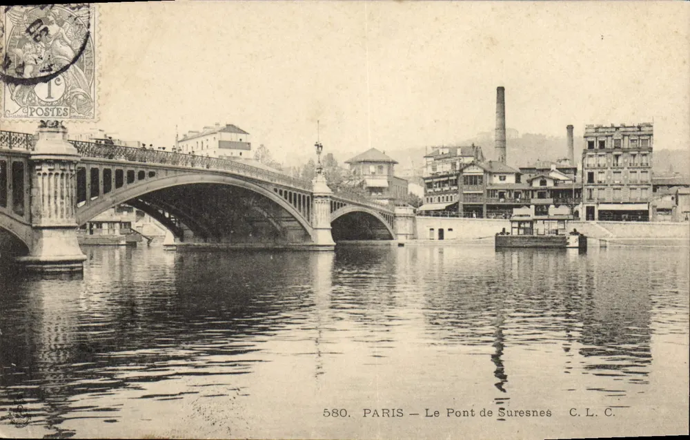Paris — O Ponte de Suresnes — C.L.C. n°580 - Frente