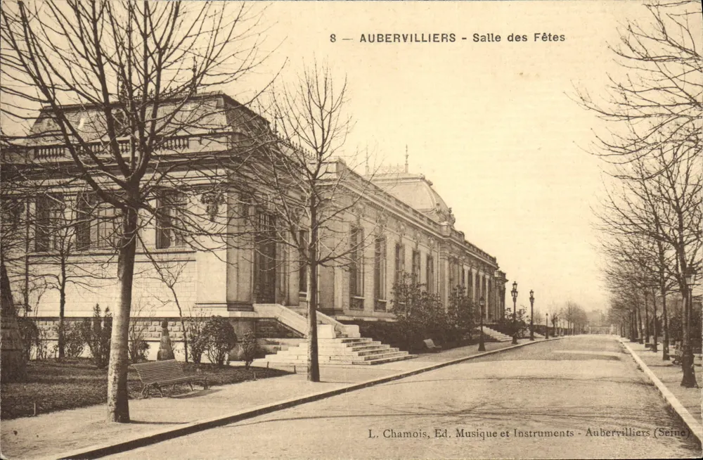 Aubervilliers - Saal der Feste — Verleger L. Chamois, Aubervilliers (Seine) - Vorderseite