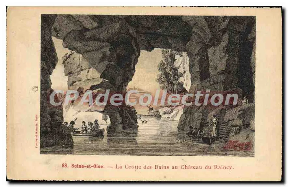 Seine-et-Oise — Die Grotte der Bäder am Château du Raincy — Verlag: F. Manteau, Paris, Nr. 88 - Vorderseite