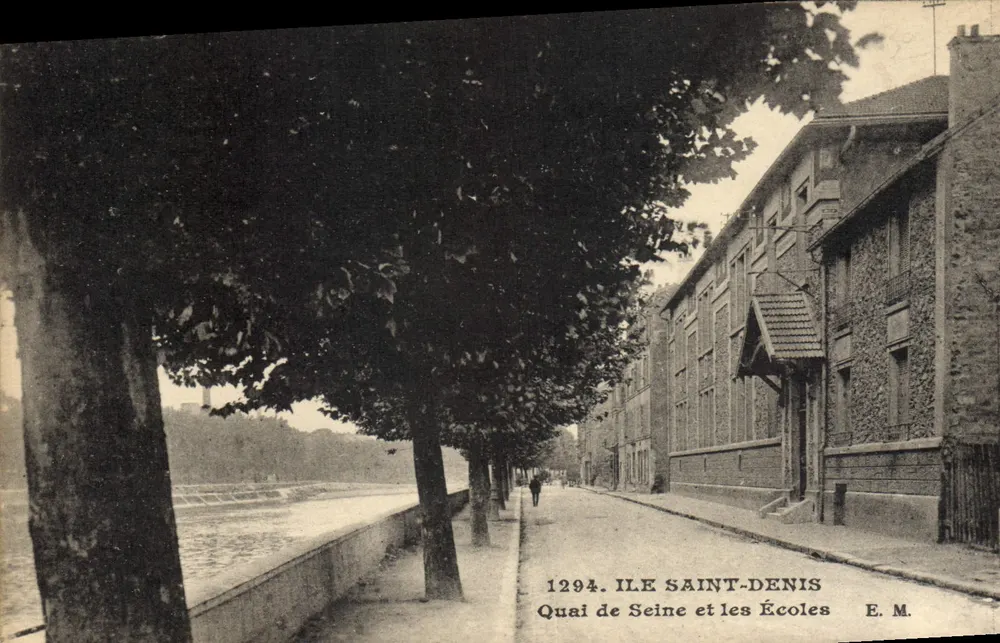 Ile Saint-Denis — Seine-Ufer und die Schulen — E.M. n°1294 - Vorderseite