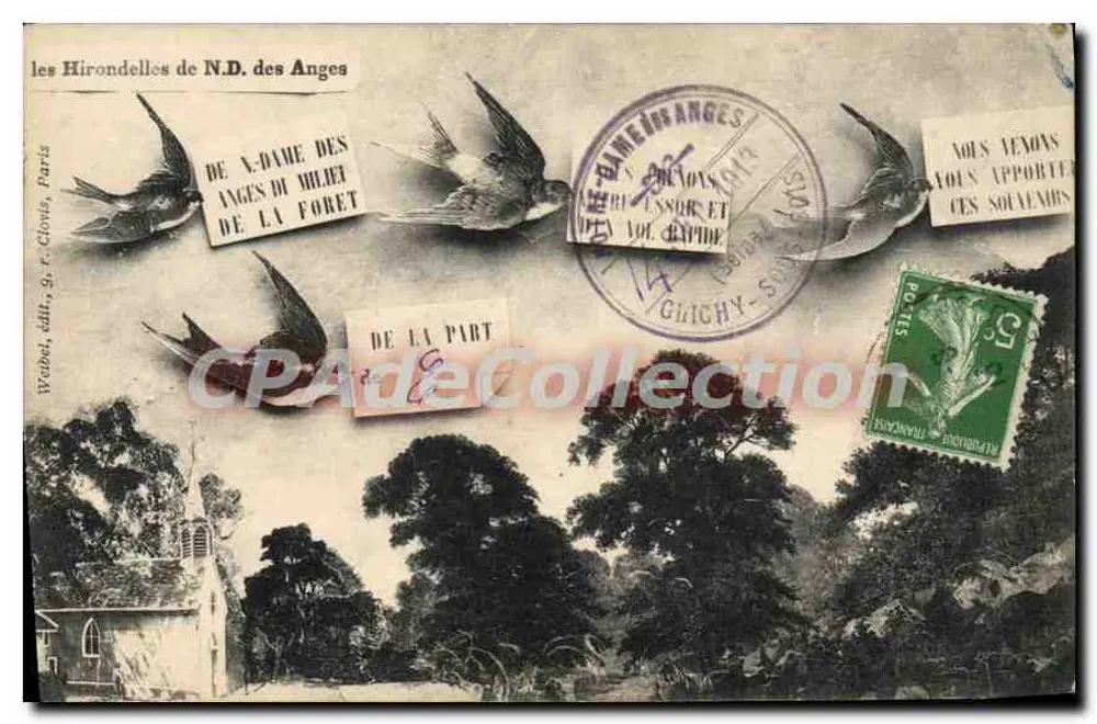 Die Schwalben von N.D. des Anges — Weibel, Verleger, Paris — Seriennummer nicht sichtbar - Vorderseite