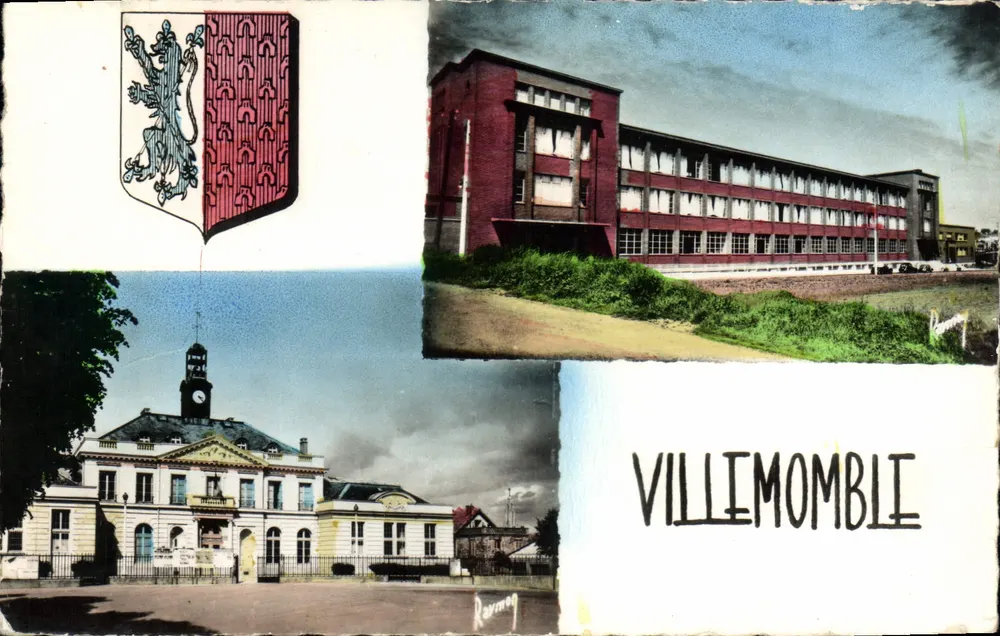 Villimomble — Ansicht des Rathauses und der Schule — Images de France - Vorderseite