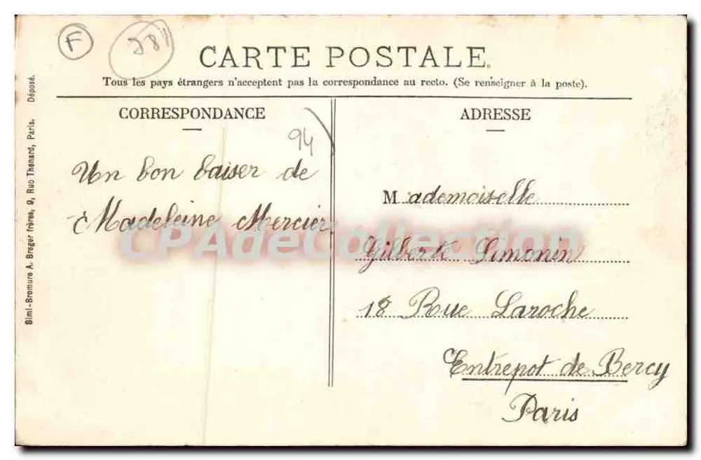 Mandres - A Rio — Thibault, editor - Mandres - Verso
