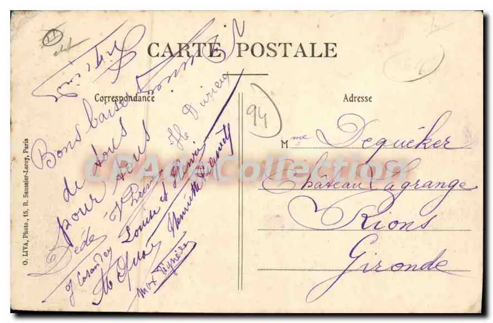 La Varenne-St-Hilaire — Die Marne und die Hügel — Eug. Legrain, Verlag - Rückseite