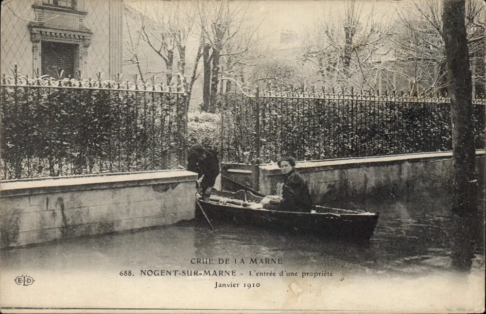 Nogent-sur-Marne — Hochwasser der Marne — Verlag E.D. n°688 - Vorderseite