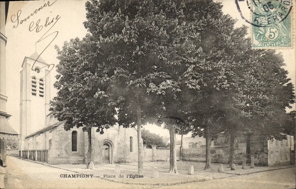 Champigny — Praça da Igreja — Editor não identificado, número de série não visível - Frente