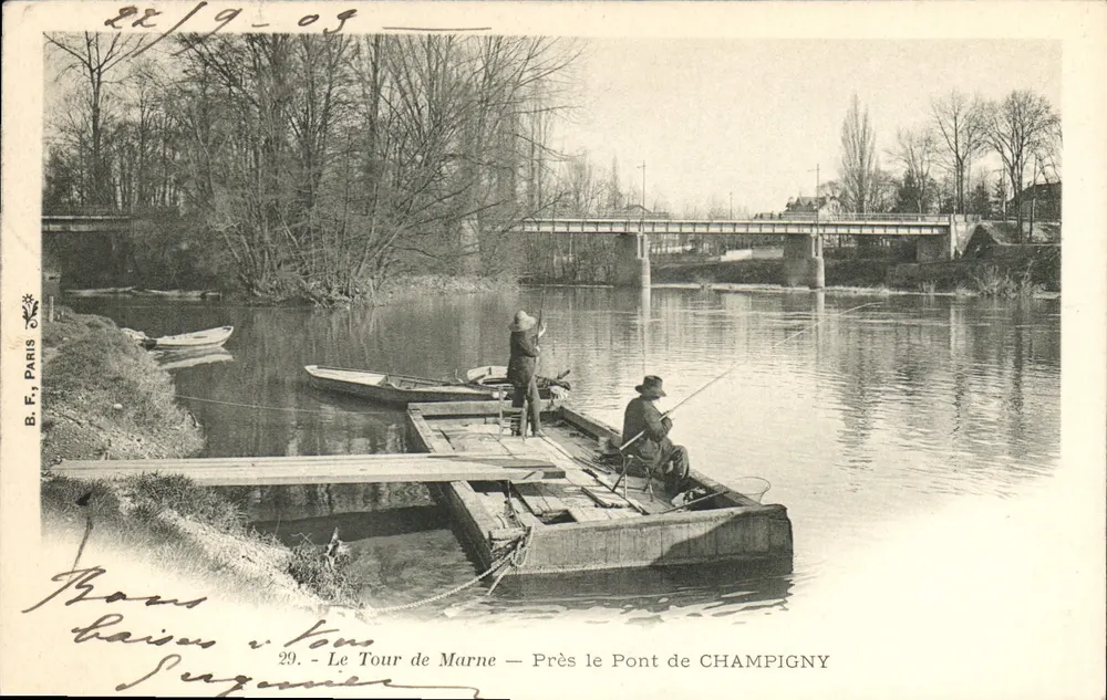 Der Tour de Marne — Nahe der Brücke von CHAMPIGNY — B.F. PARIS - Vorderseite